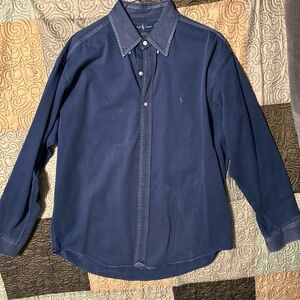 Navy Ralph Lauren button-up shirt
